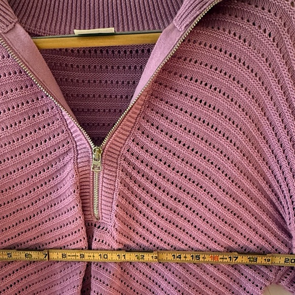 Varley Tara pointelle half zip knit pullover NWT size medium - Picture 10 of 10